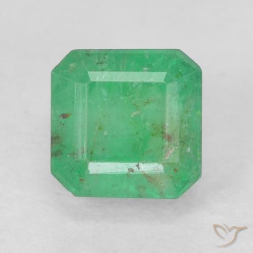0.74ct Natural Verde trébol Esmeralda, corte esmeralda, SI