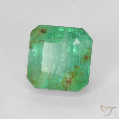 Esmeralda Verde claro natural de 0.45 ct, Corte Octágono / Esmeralda, SI