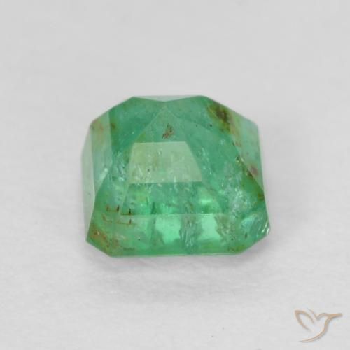 Esmeralda Verde claro natural de 0.45 ct, Corte Octágono / Esmeralda, SI