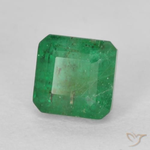 Esmeralda Verde medio natural de 0.52 ct, Corte Octágono / Esmeralda, SI