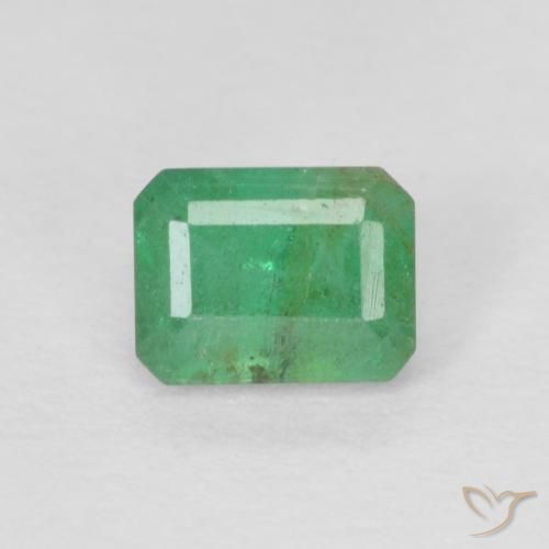 0.43ct Natural Verde medio Esmeralda, corte esmeralda, SI