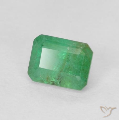 Esmeralda Verde medio natural de 0.43 ct, Corte Octágono / Esmeralda, SI