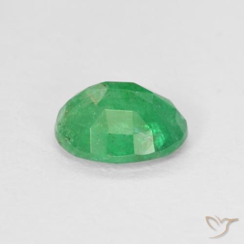 Esmeralda Verde brillante natural de 0.47 ct, Ovalada, SI