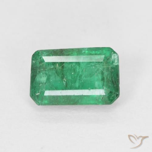 0.64ct Natural Verde cálido Esmeralda, corte esmeralda, SI