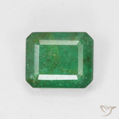 Esmeralda verde natural de 0,78 ct, corte esmeralda, SI