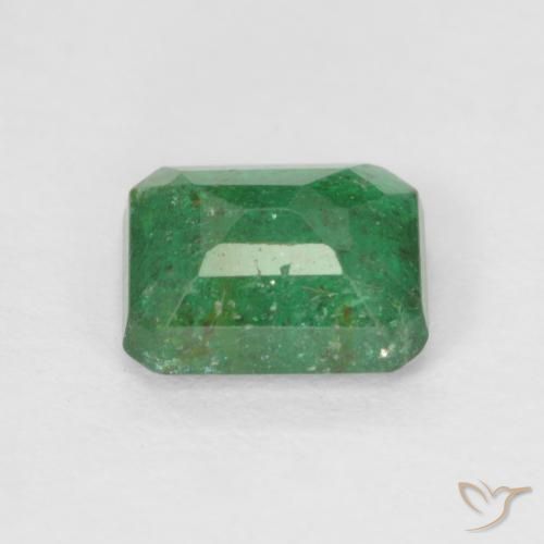 Esmeralda verde natural de 0,78 ct, corte esmeralda, SI