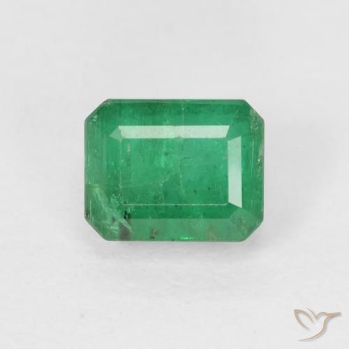 Esmeralda verde natural de 0,71 ct, corte esmeralda, SI