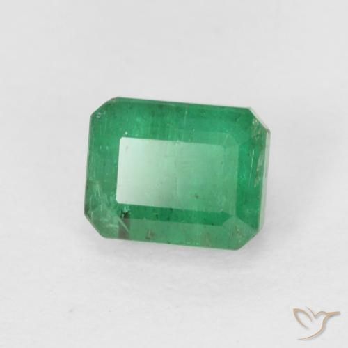 Esmeralda verde natural de 0,71 ct, corte esmeralda, SI