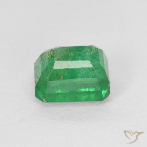 Esmeralda verde natural de 0,71 ct, corte esmeralda, SI
