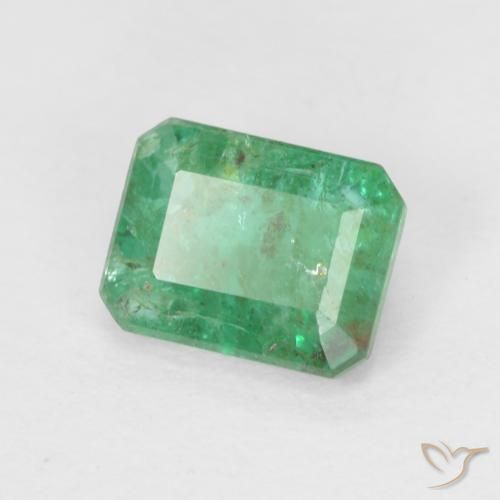 Esmeralda Verde claro natural de 0.78 ct, Corte Octágono / Esmeralda, SI
