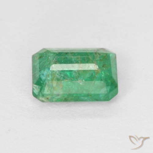 Esmeralda Verde claro natural de 0.78 ct, Corte Octágono / Esmeralda, SI