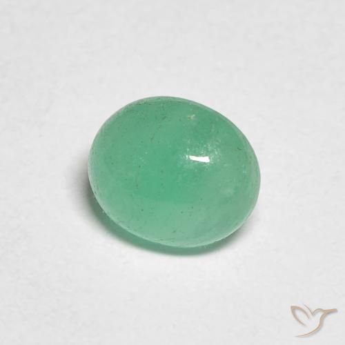 Esmeralda Verde menta natural de 0.73 ct, Ovalada, Translúcido
