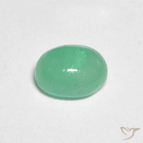 Esmeralda Verde menta natural de 0.73 ct, Ovalada, Translúcido