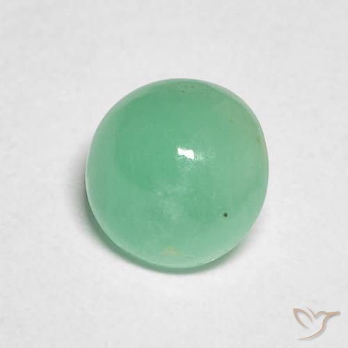 Esmeralda Verde pistacho natural de 0.88 ct, Redondo, Translúcido