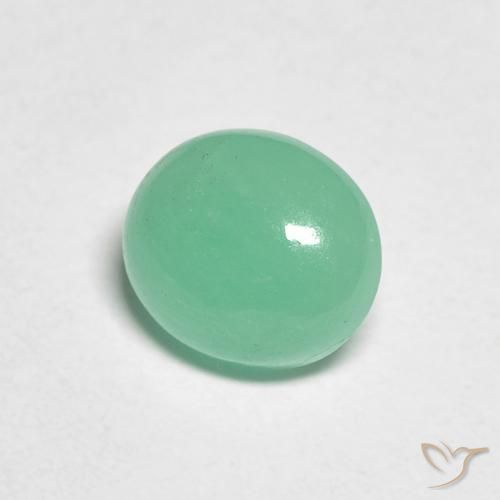 Esmeralda Verde medio natural de 1.14 ct, Ovalada, Translúcido