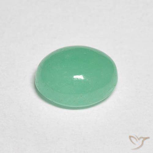 Esmeralda Verde medio natural de 1.14 ct, Ovalada, Translúcido