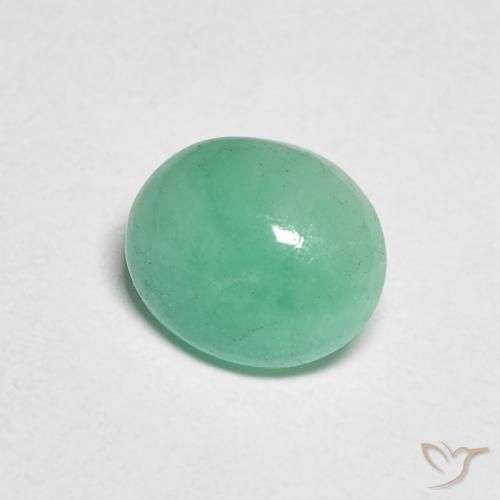 Esmeralda Verde menta natural de 1.02 ct, Ovalada, Translúcido