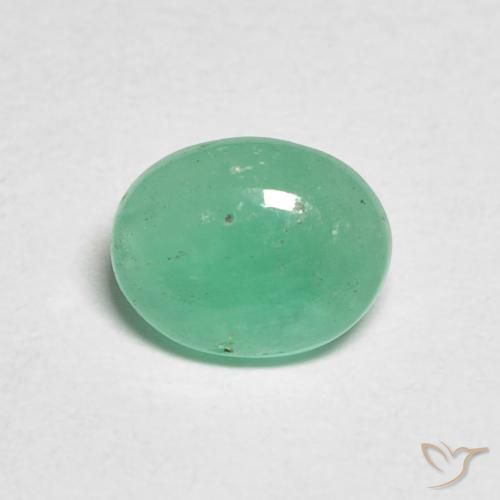 0.83ct Natural Verde helecho Esmeralda, Ovalada, Translúcido