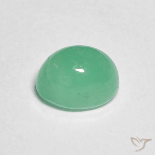 Esmeralda Verde menta natural de 1.19 ct, Ovalada, Translúcido