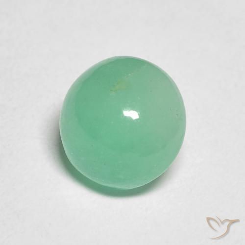 Esmeralda Verde helecho natural de 1.94 ct, Redondo, Translúcido