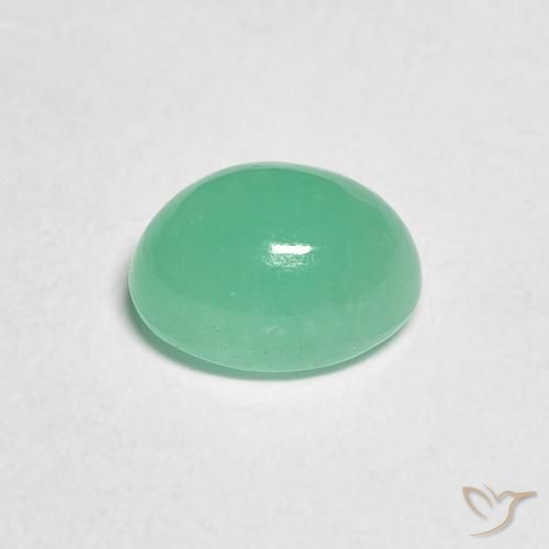 Esmeralda Verde medio natural de 1.10 ct, Ovalada, Translúcido