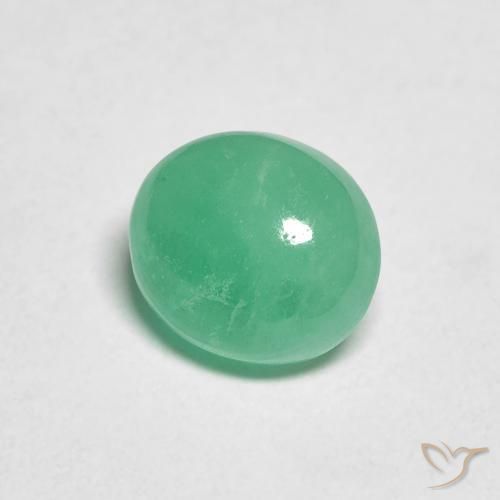 Esmeralda Verde medio natural de 1.17 ct, Ovalada, Translúcido