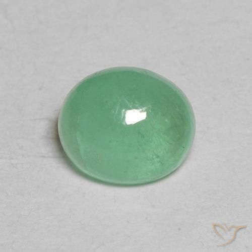 0.64ct Natural Verde menta Esmeralda, Ovalada, Translúcido