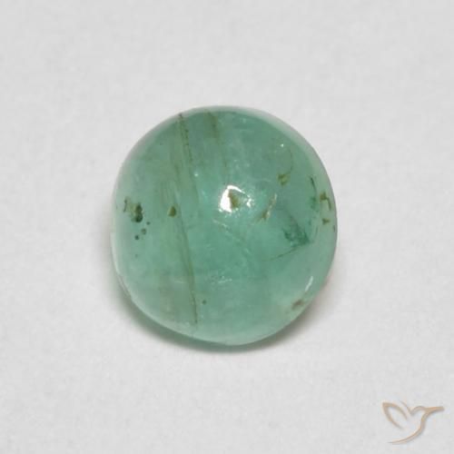 0.44ct Natural Verde esmeralda claro Esmeralda, Redondo, Transparente
