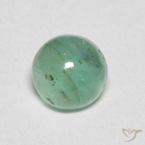 Esmeralda Verde esmeralda claro natural de 0.44 ct, Redondo, Transparente