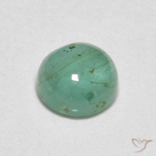 Esmeralda Verde esmeralda claro natural de 0.44 ct, Redondo, Transparente