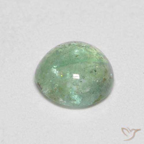 Esmeralda Verde amarillo muy claro natural de 0.41 ct, Redondo, Transparente
