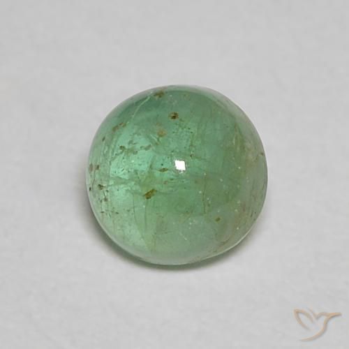 0.44ct Natural Verde frío claro Esmeralda, Redondo, Transparente