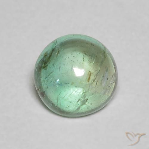 0.44ct Natural Verde claro Esmeralda, Redondo, Transparente