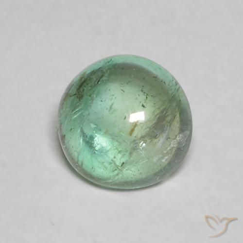 Esmeralda Verde claro natural de 0.44 ct, Redondo, Transparente