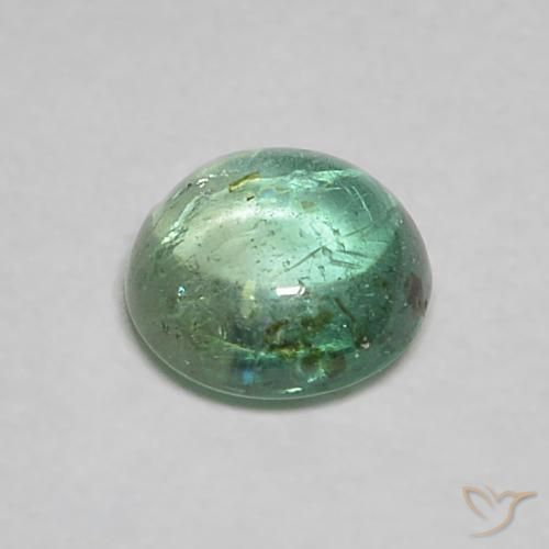 Esmeralda Verde claro natural de 0.44 ct, Redondo, Transparente