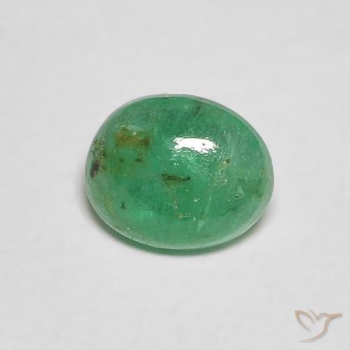 0.37ct Natural Verde medio Esmeralda, Ovalada, Transparente
