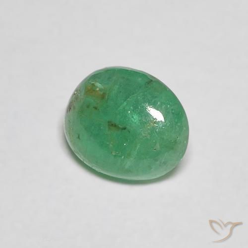 Esmeralda verde natural de 0,37 ct, corte óvalo, transparente