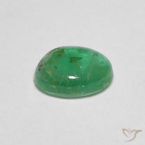 Esmeralda verde natural de 0,37 ct, corte óvalo, transparente