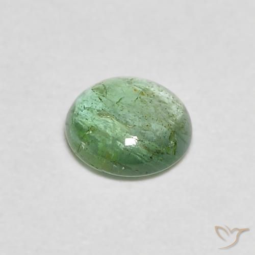 Esmeralda Verde amarillo claro natural de 0.32 ct, Redondo, Transparente