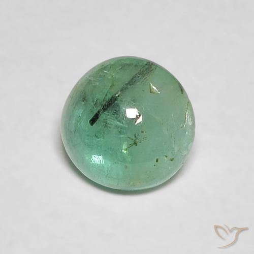 0.40ct Natural Verde claro Esmeralda, Redondo, Transparente
