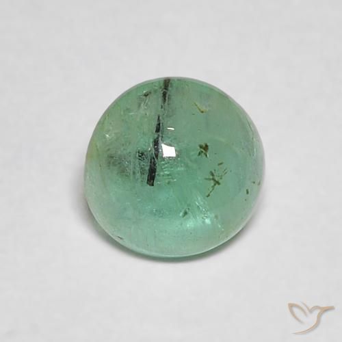 Esmeralda Verde claro natural de 0.40 ct, Redondo, Transparente