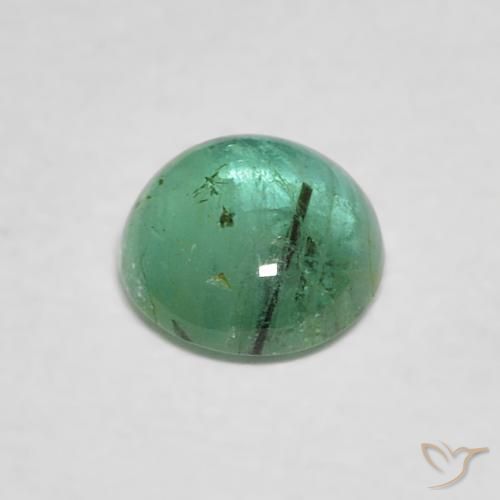 Esmeralda Verde claro natural de 0.40 ct, Redondo, Transparente