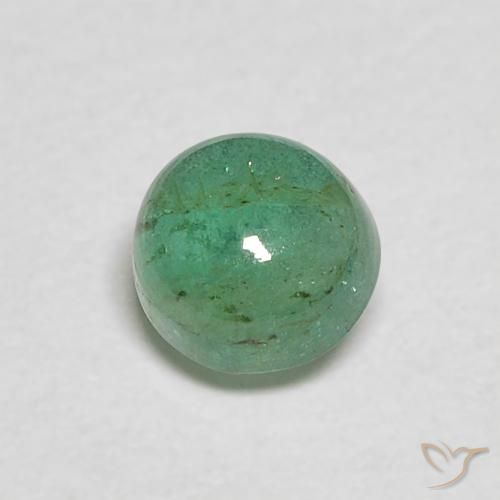 0.43ct Natural Verde claro medio Esmeralda, Redondo, Transparente, Photo A