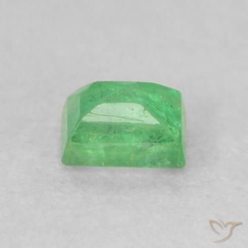 Esmeralda Verde trébol claro natural de 0.18 ct, Corte Baguette, VS