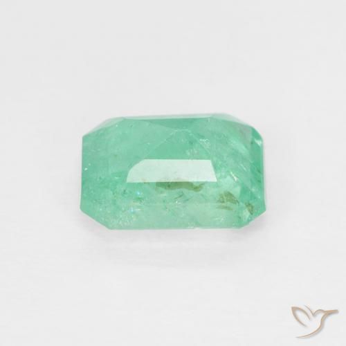Esmeralda Verde claro natural de 1.02 ct, Corte Octágono / Esmeralda, SI
