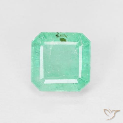 0.87ct Natural Verde menta Esmeralda, corte esmeralda, SI