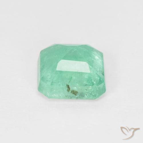 Esmeralda Verde menta natural de 0.87 ct, Corte Octágono / Esmeralda, SI