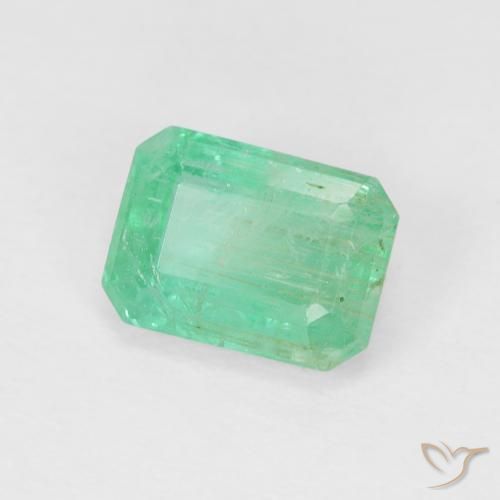 Esmeralda Verde claro natural de 1.27 ct, Corte Octágono / Esmeralda, SI