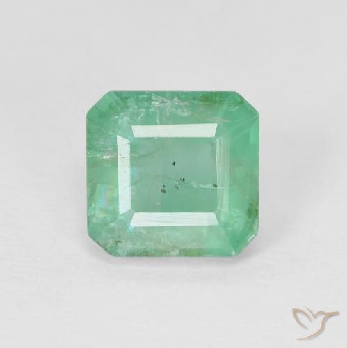 1.33ct Natural Verde claro Esmeralda, corte esmeralda, SI