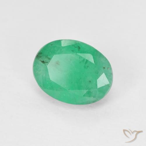 Esmeralda Verde jade natural de 0.90 ct, Ovalada, VS-SI